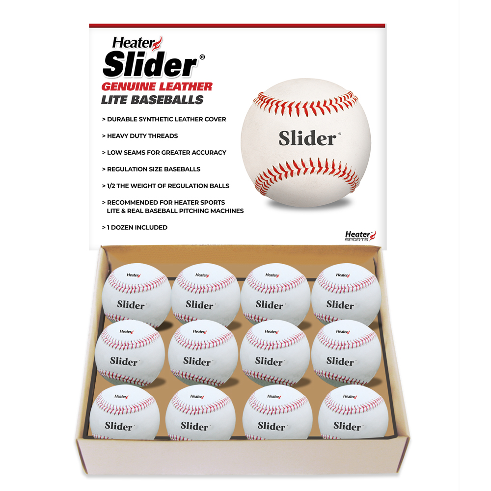 Slider Lite Genuine Leather Pitching Machine Baseballs